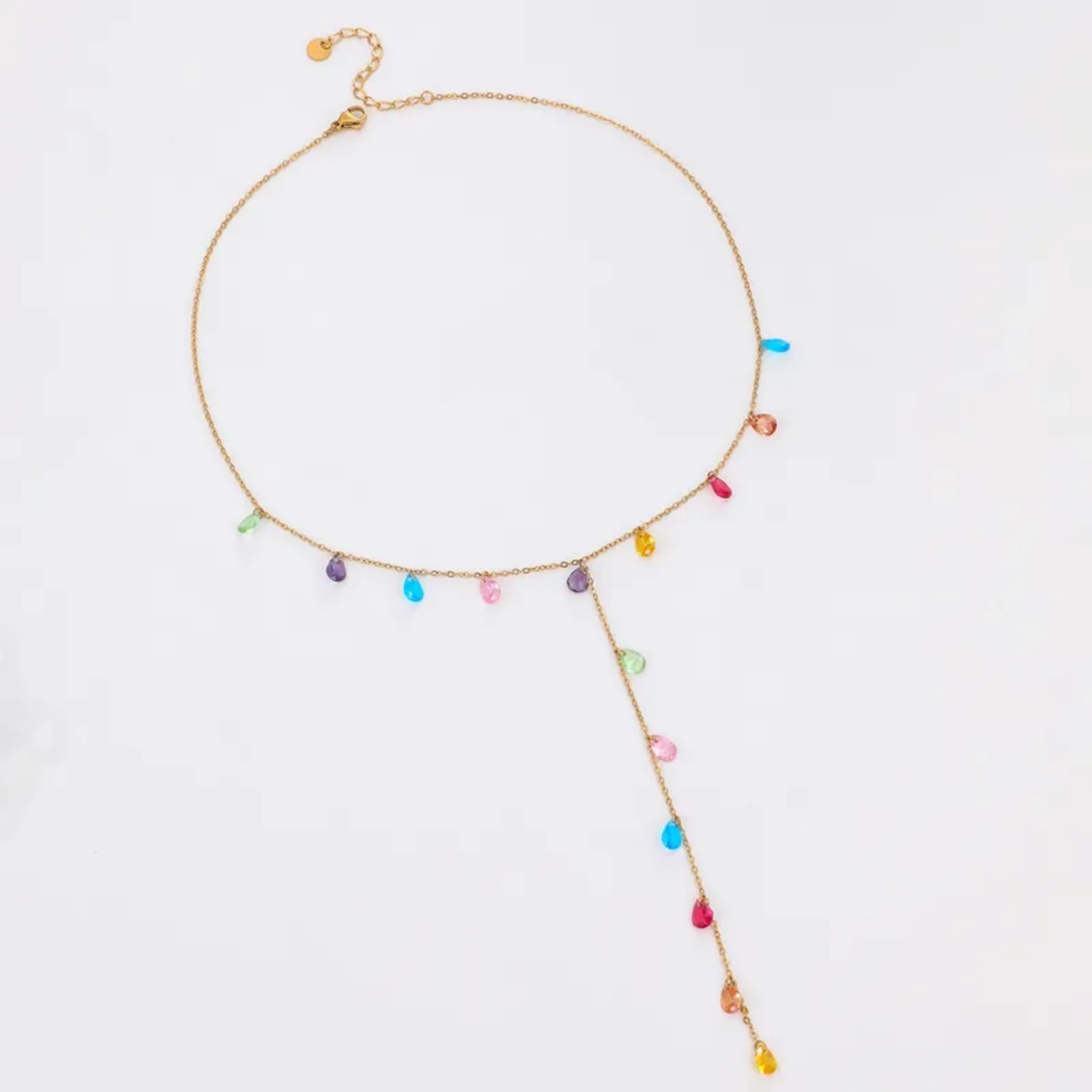Collier gouttes multicouleurs
